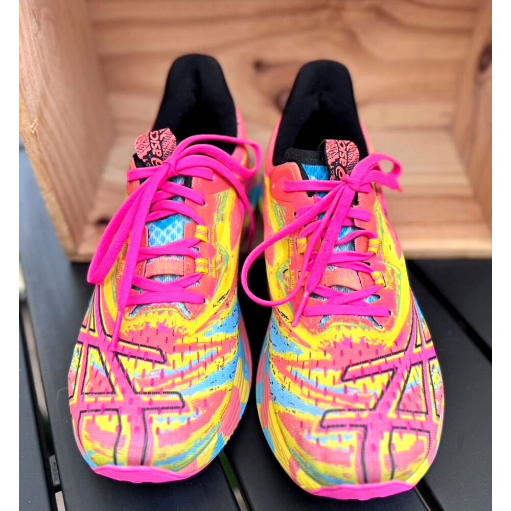 Asics Gel Noosa Tri 15 Aquarium Vibrant Yellow Multicolr FLYTEFOAM Sneakers SZ 9 - Picture 4 of 13
